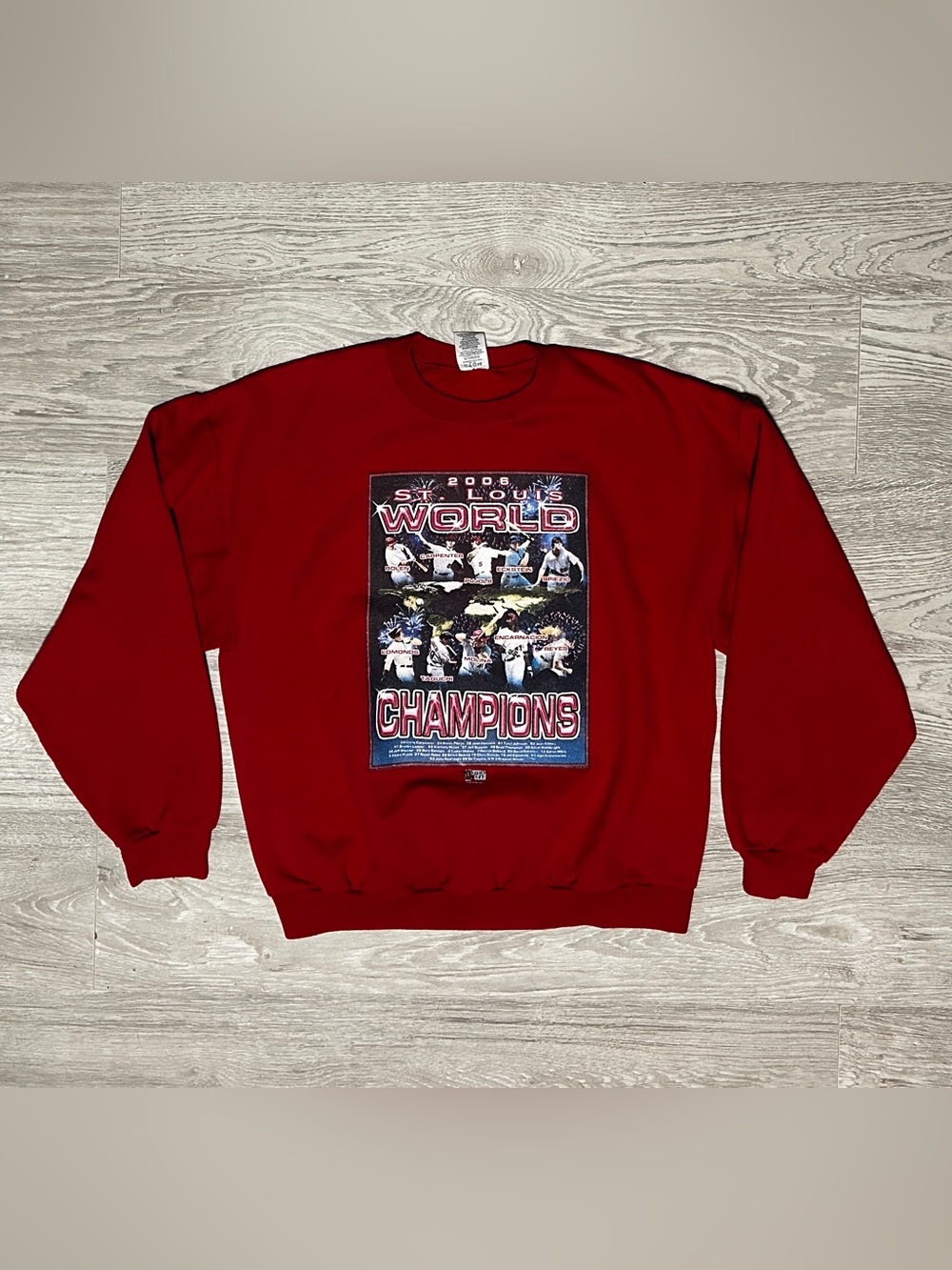 2006 St.Louis Cardinals MLB World Champions Red Vintage Baseball Sweater